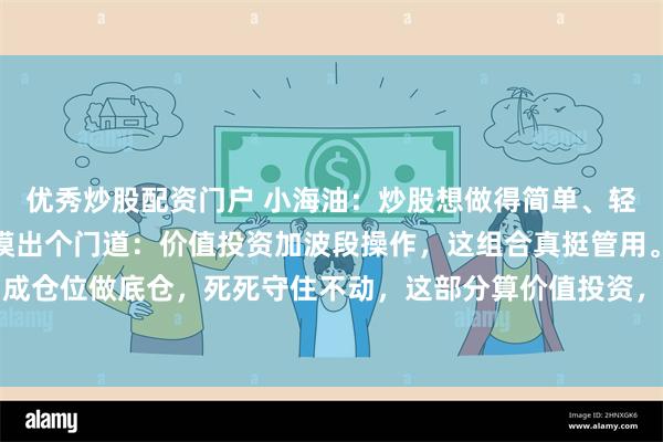 优秀炒股配资门户 小海油：炒股想做得简单、轻松又能赚钱，我这些年摸出个门道：价值投资加波段操作，这组合真挺管用。具体说，就是拿四成仓位做底仓，死死守住不动，这部分算价值投资，既能拿分红，还能用分红接着买，慢慢攒股...